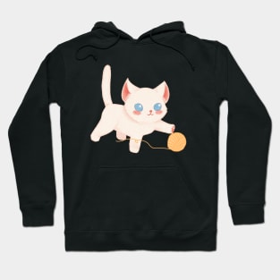 Funny And Cute Cat With A Ball Of Wool Hoodie